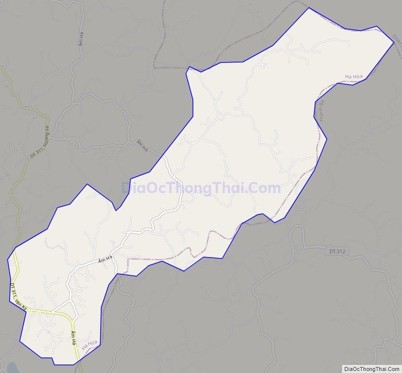 Bản đồ giao thông xã Yên Kỳ, huyện Hạ Hòa