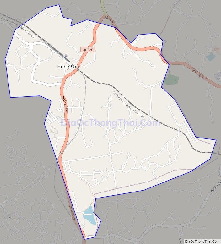 Bản đồ giao thông Thị trấn Hùng Sơn, huyện Lâm Thao