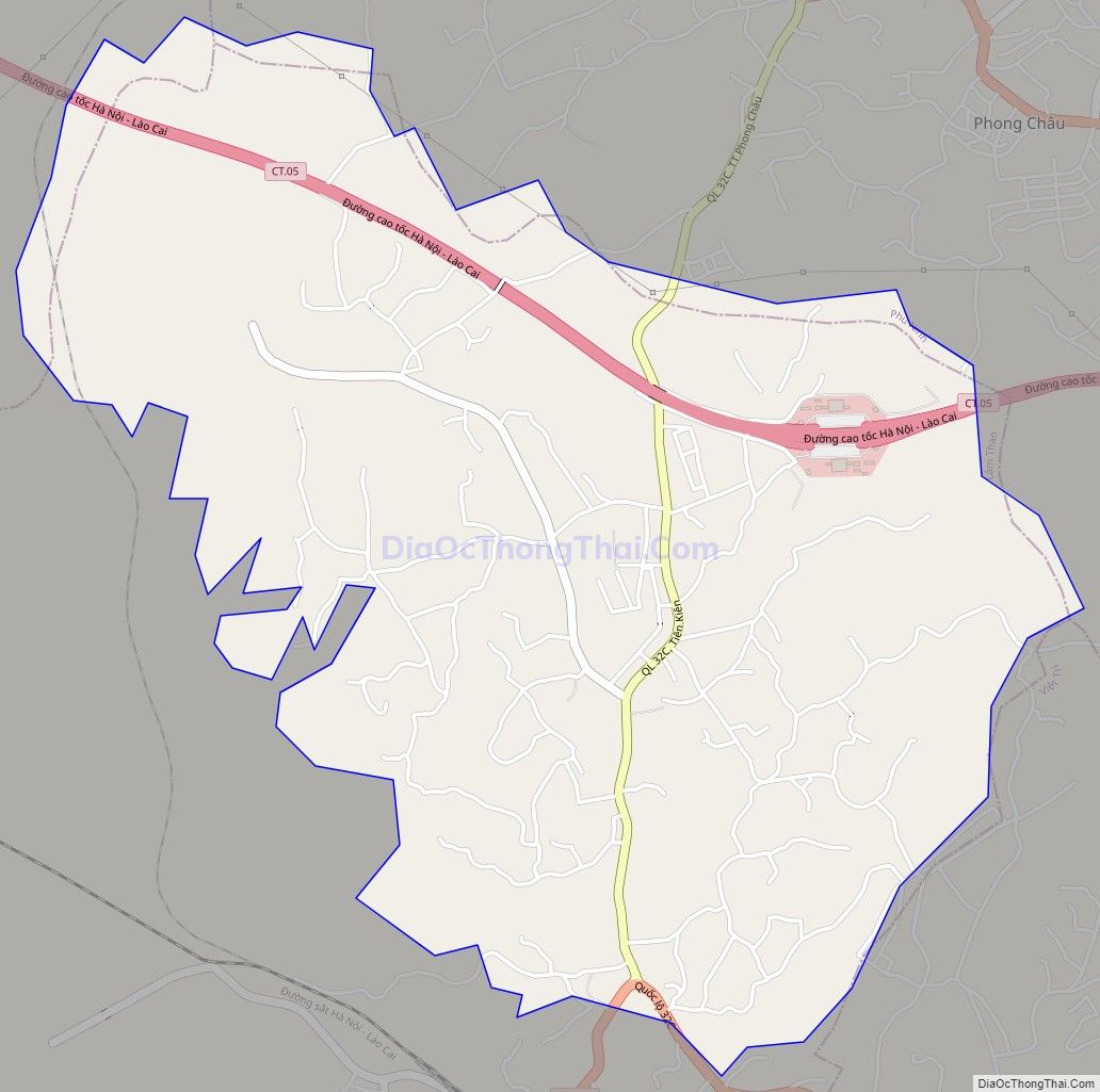 Bản đồ giao thông xã Tiên Kiên, huyện Lâm Thao