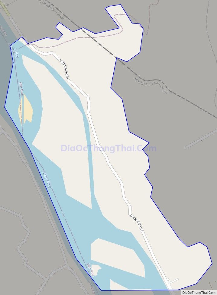 Bản đồ giao thông xã Xuân Huy, huyện Lâm Thao