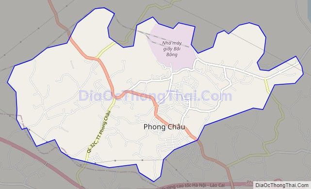 Bản đồ giao thông Thị trấn Phong Châu, huyện Phù Ninh