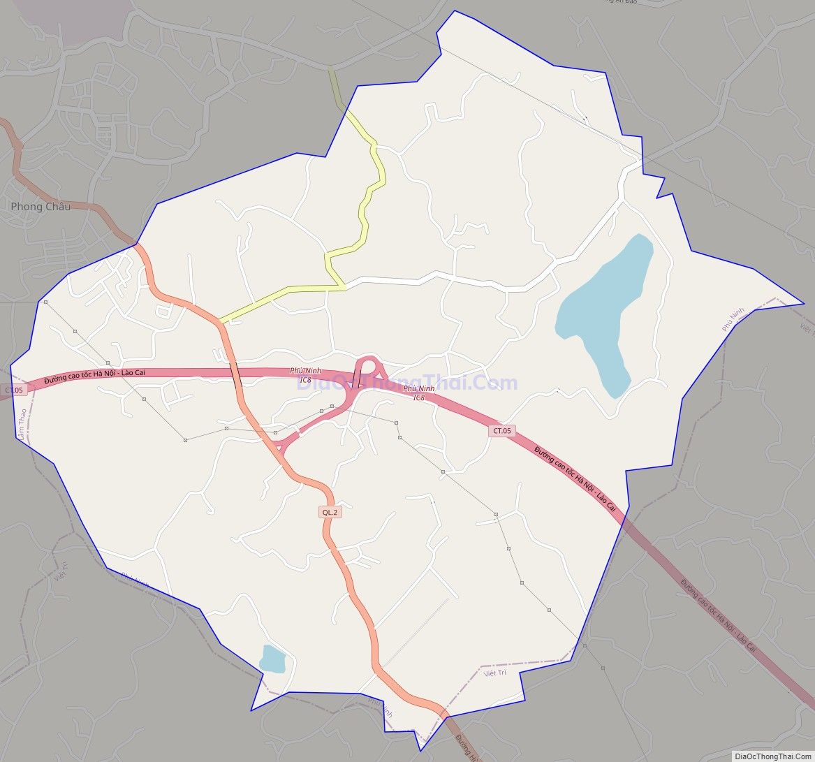 Bản đồ giao thông xã Phù Ninh, huyện Phù Ninh