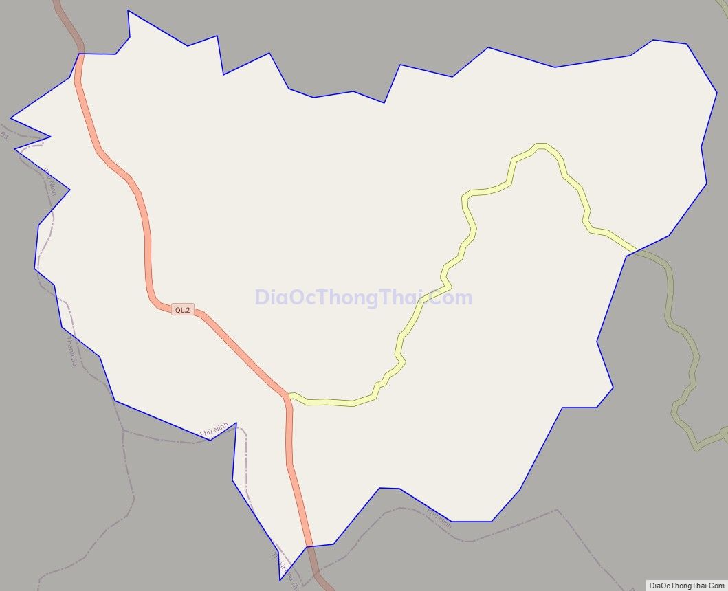 Bản đồ giao thông xã Tiên Phú, huyện Phù Ninh