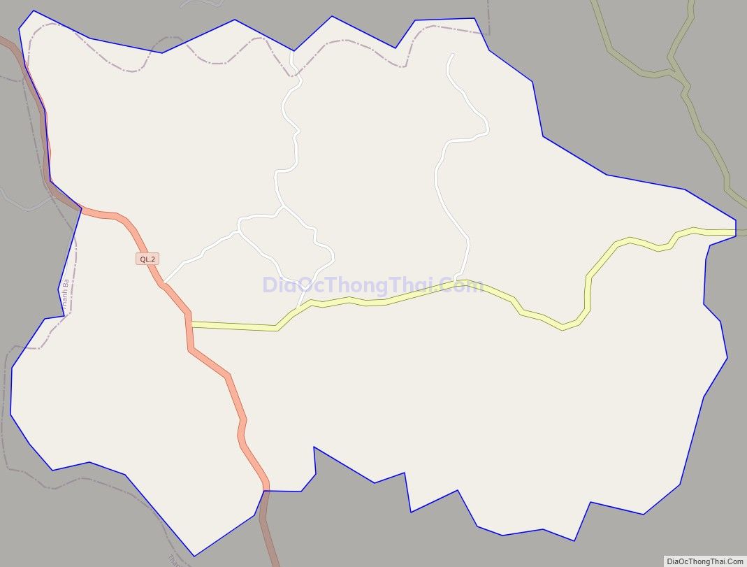 Bản đồ giao thông xã Trạm Thản, huyện Phù Ninh