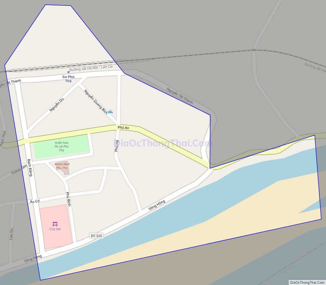 Bản đồ giao thông phường Phong Châu, thị xã Phú Thọ