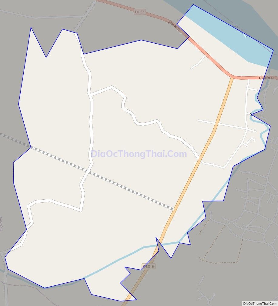 Bản đồ giao thông xã Dậu Dương (cũ), huyện Tam Nông