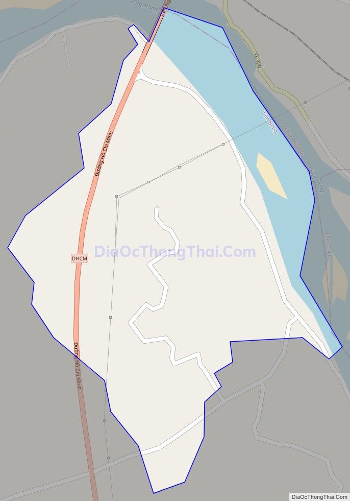 Bản đồ giao thông xã Hiền Quan, huyện Tam Nông