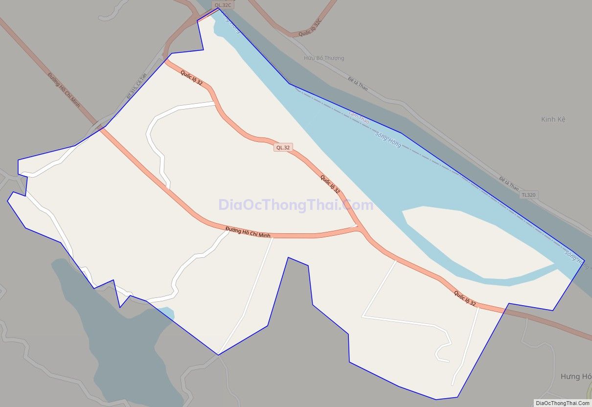 Bản đồ giao thông xã Hương Nộn, huyện Tam Nông