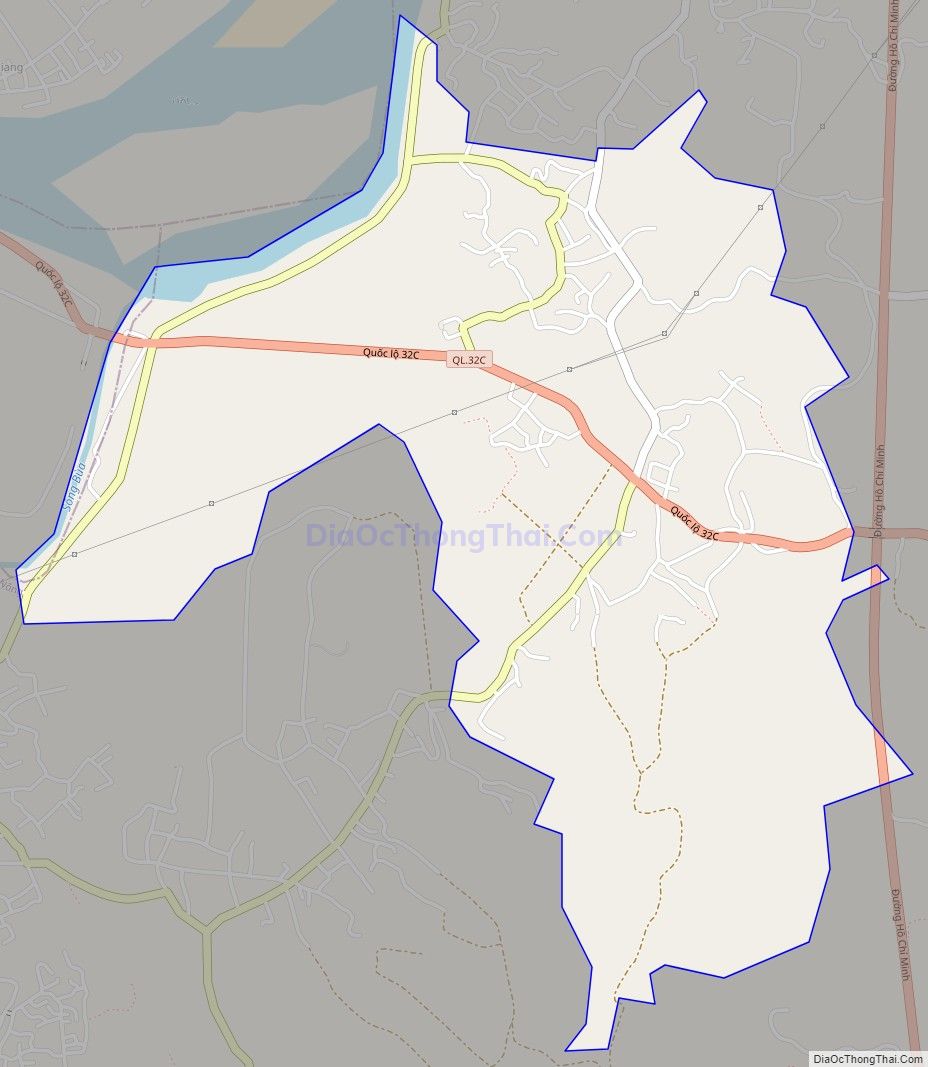 Bản đồ giao thông xã Tứ Mỹ (cũ), huyện Tam Nông