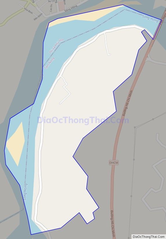 Bản đồ giao thông xã Vực Trường (cũ), huyện Tam Nông