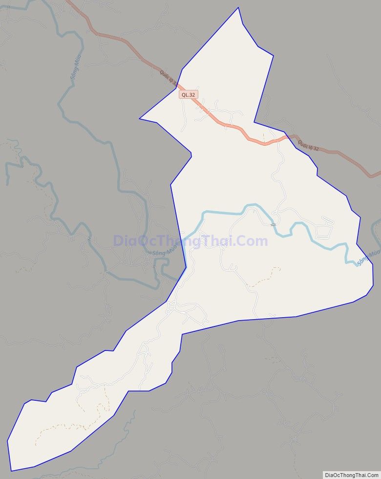 Bản đồ giao thông xã Kiệt Sơn, huyện Tân Sơn