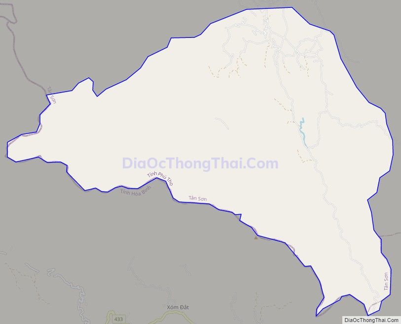 Bản đồ giao thông xã Kim Thượng, huyện Tân Sơn