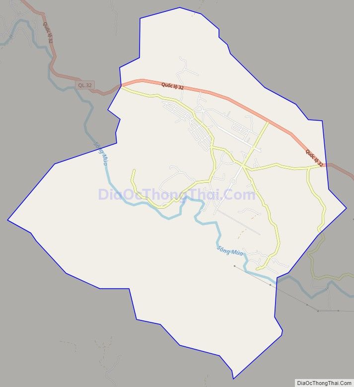 Bản đồ giao thông xã Tân Phú, huyện Tân Sơn
