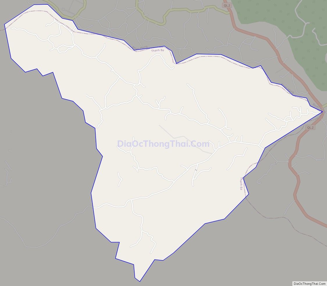 Bản đồ giao thông xã Đại An, huyện Thanh Ba