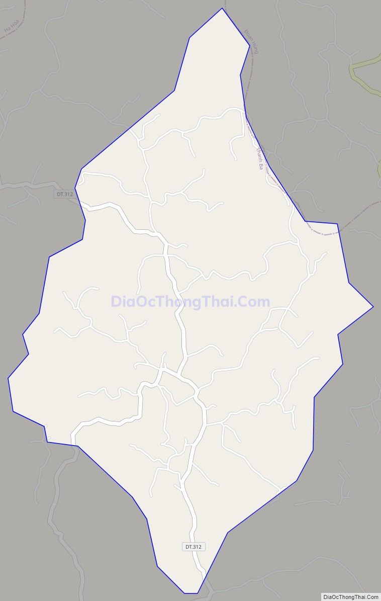 Bản đồ giao thông xã Đông Lĩnh, huyện Thanh Ba