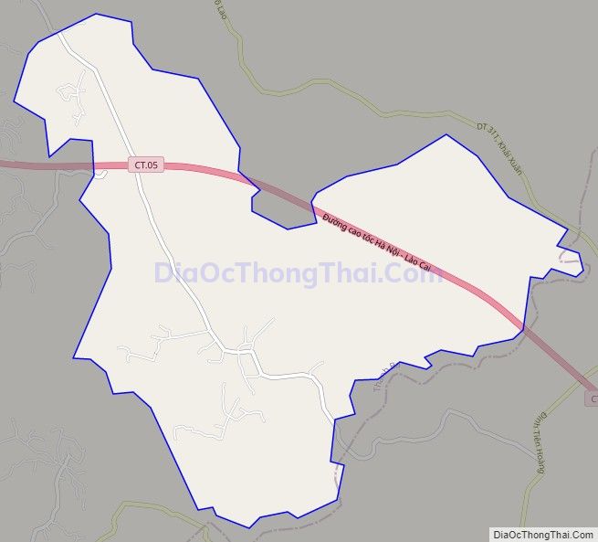 Bản đồ giao thông xã Đông Thành, huyện Thanh Ba