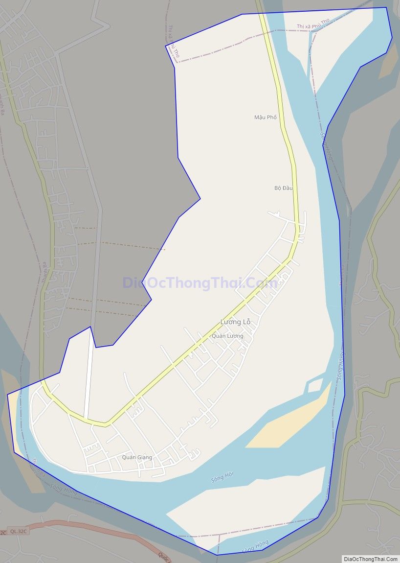 Bản đồ giao thông xã Lương Lỗ, huyện Thanh Ba