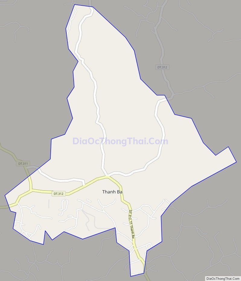 Bản đồ giao thông Thị trấn Thanh Ba, huyện Thanh Ba