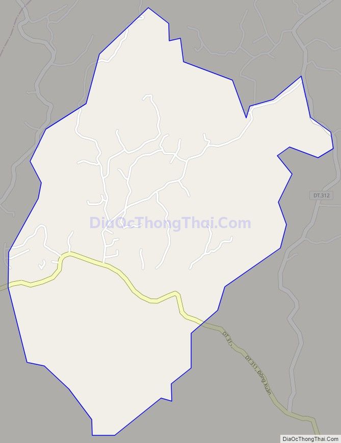 Bản đồ giao thông xã Thanh Vân (cũ), huyện Thanh Ba