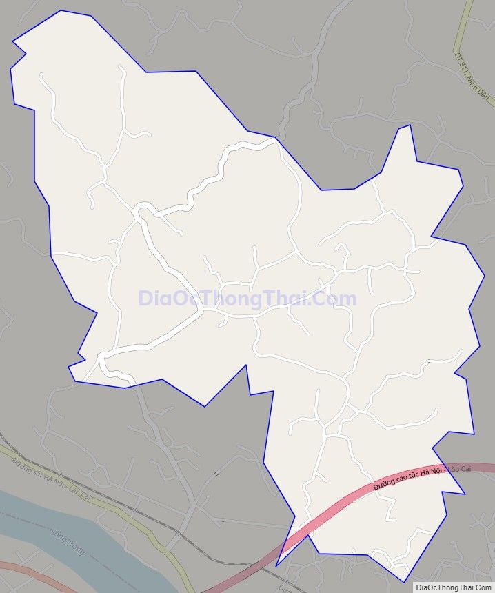 Bản đồ giao thông xã Thanh Xá (cũ), huyện Thanh Ba