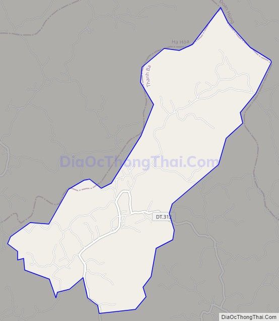 Bản đồ giao thông xã Vân Lĩnh, huyện Thanh Ba