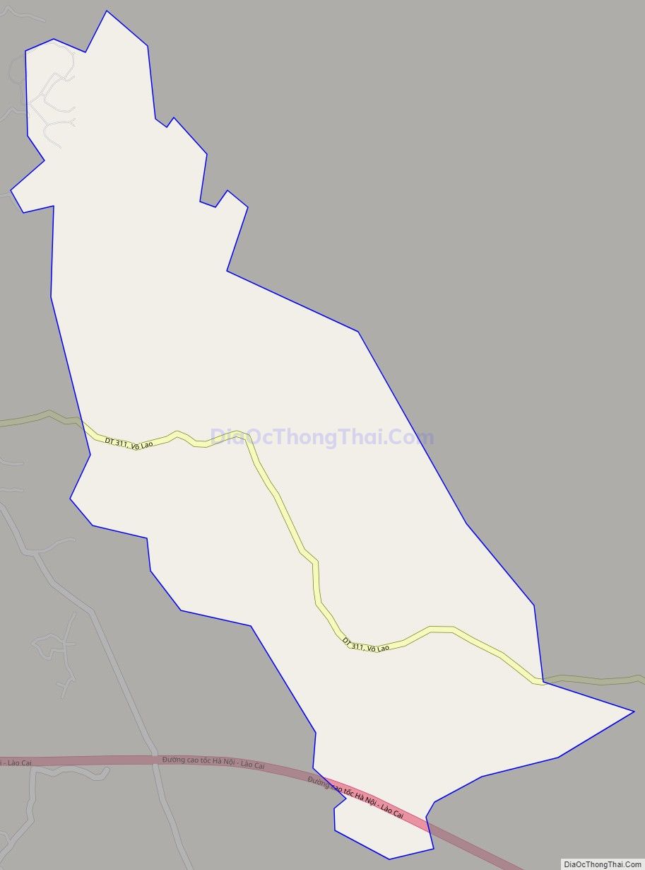 Bản đồ giao thông xã Võ Lao, huyện Thanh Ba