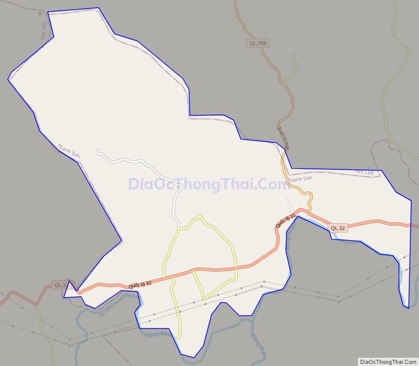 Bản đồ giao thông xã Địch Quả, huyện Thanh Sơn