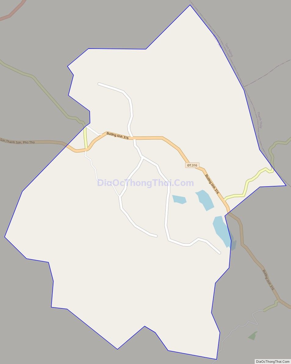 Bản đồ giao thông xã Giáp Lai, huyện Thanh Sơn