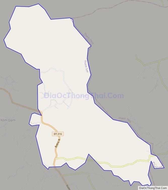 Bản đồ giao thông xã Tất Thắng, huyện Thanh Sơn