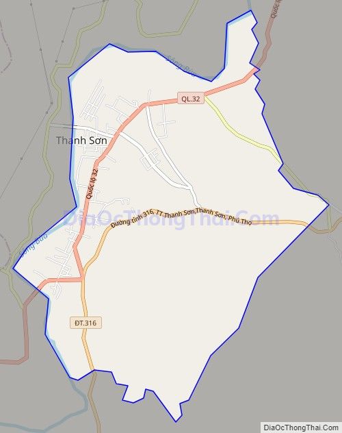 Bản đồ giao thông Thị trấn Thanh Sơn, huyện Thanh Sơn