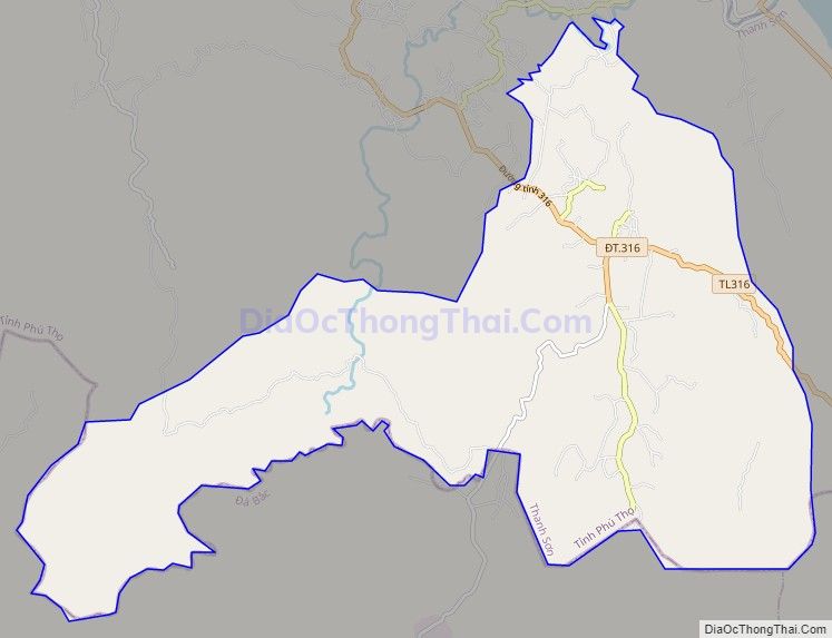 Bản đồ giao thông xã Yên Sơn, huyện Thanh Sơn