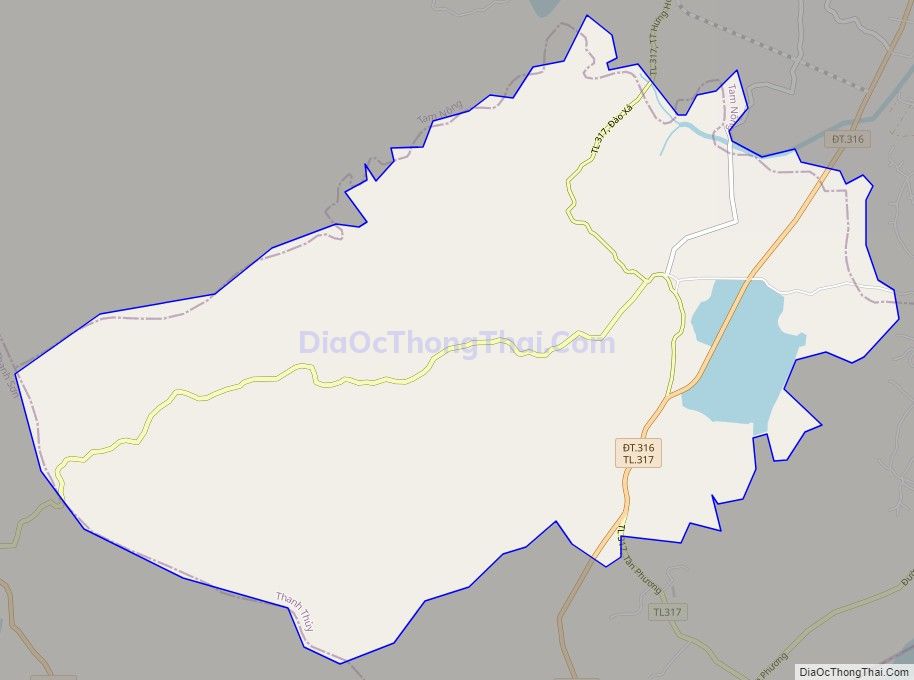 Bản đồ giao thông xã Đào Xá, huyện Thanh Thủy