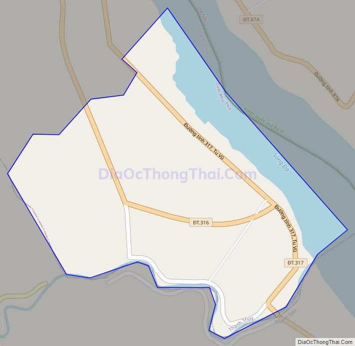 Bản đồ giao thông xã Tu Vũ, huyện Thanh Thủy