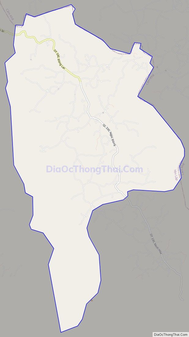 Bản đồ giao thông xã Đồng Lạc, huyện Yên Lập