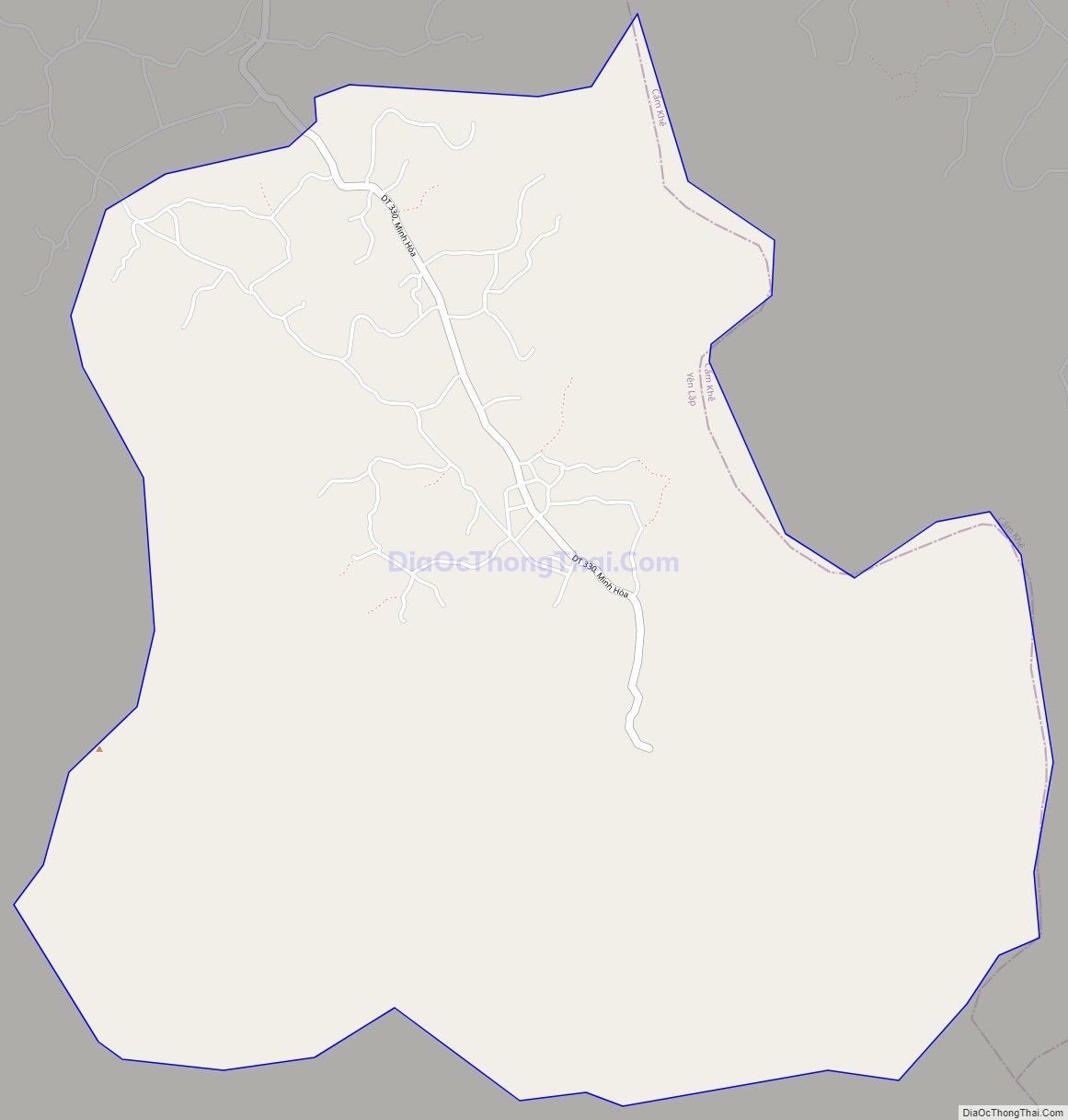 Bản đồ giao thông xã Minh Hòa, huyện Yên Lập