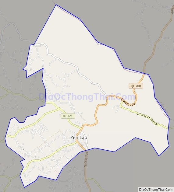 Bản đồ giao thông Thị trấn Yên Lập, huyện Yên Lập