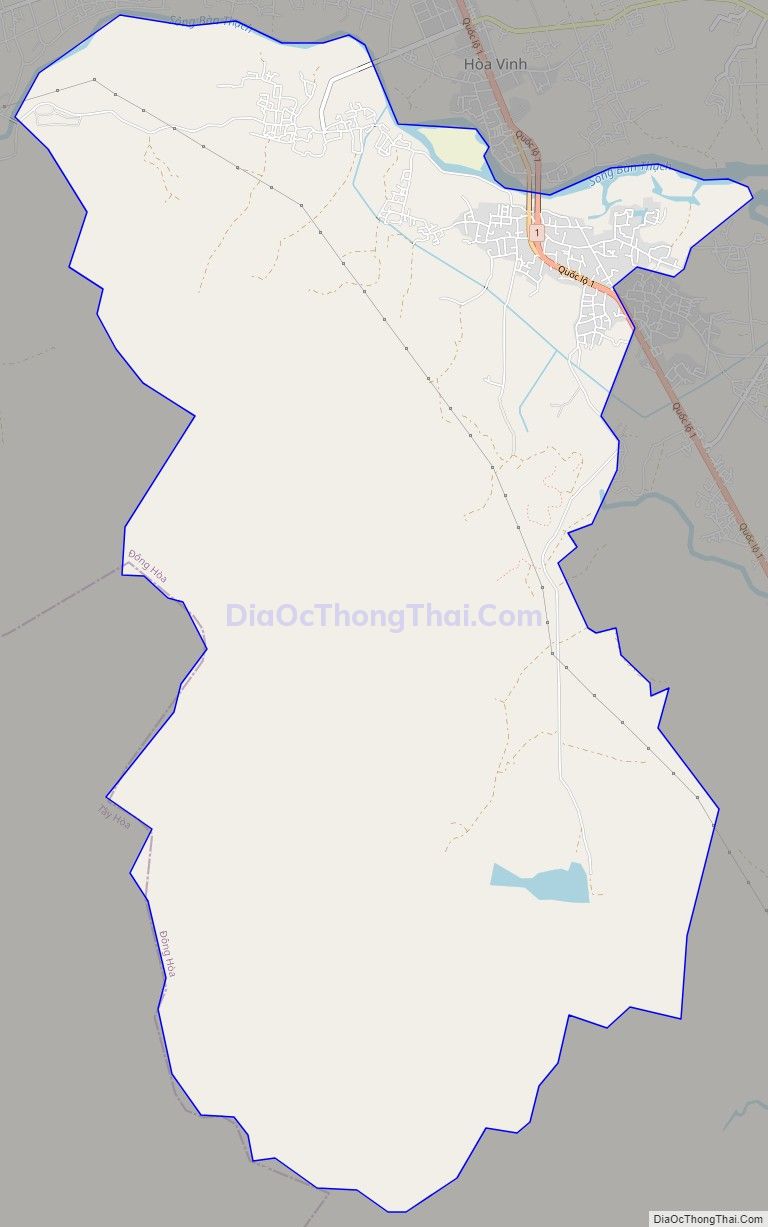 Bản đồ giao thông xã Hòa Xuân Tây (cũ), huyện Đông Hòa