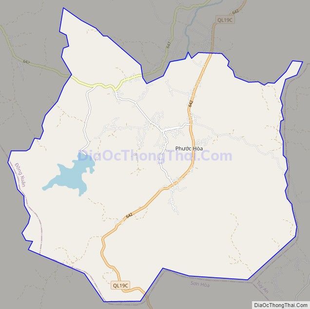 Bản đồ giao thông xã Xuân Phước, huyện Đồng Xuân