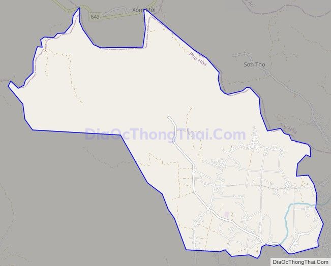 Bản đồ giao thông xã Hòa Quang Bắc, huyện Phú Hòa