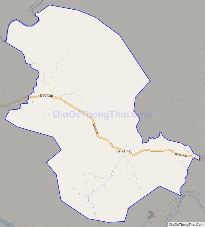 Bản đồ giao thông xã Ea Chà Rang, huyện Sơn Hòa