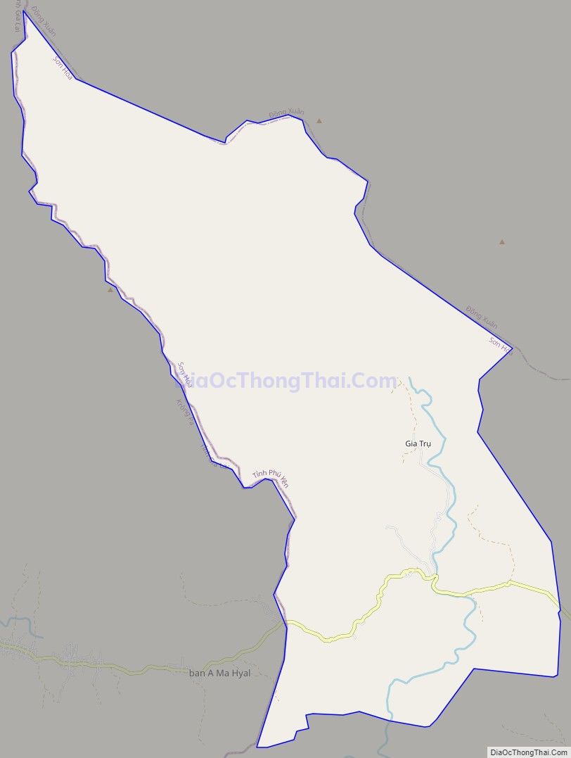 Bản đồ giao thông xã Phước Tân, huyện Sơn Hòa