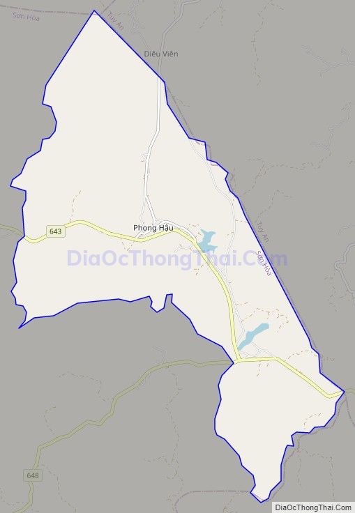 Bản đồ giao thông xã Sơn Long, huyện Sơn Hòa
