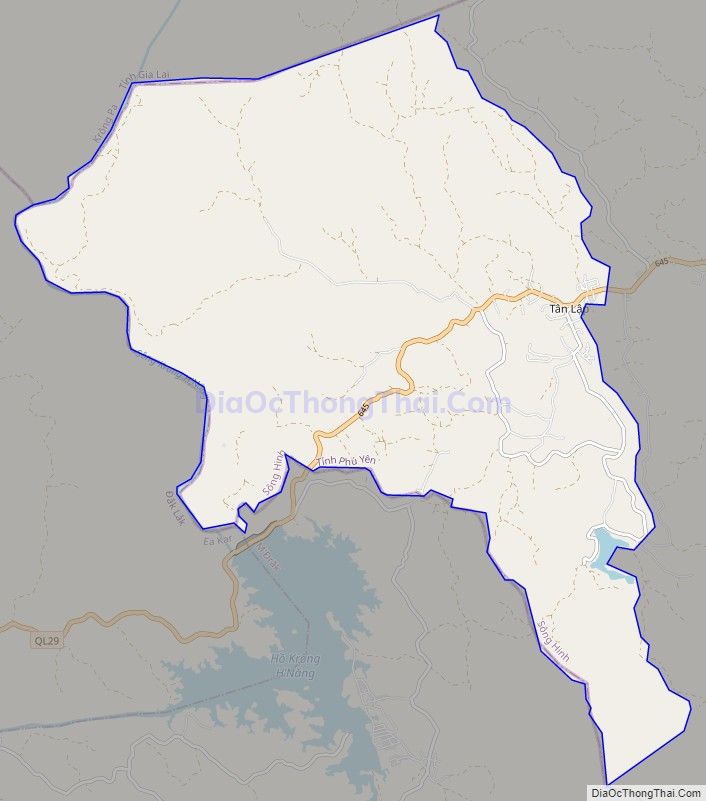 Bản đồ giao thông xã Ea Ly, huyện Sông Hinh