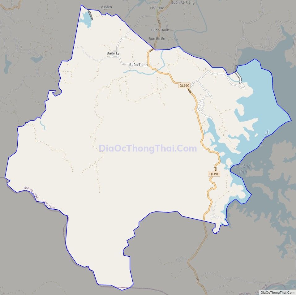 Bản đồ giao thông xã Ea Trol, huyện Sông Hinh