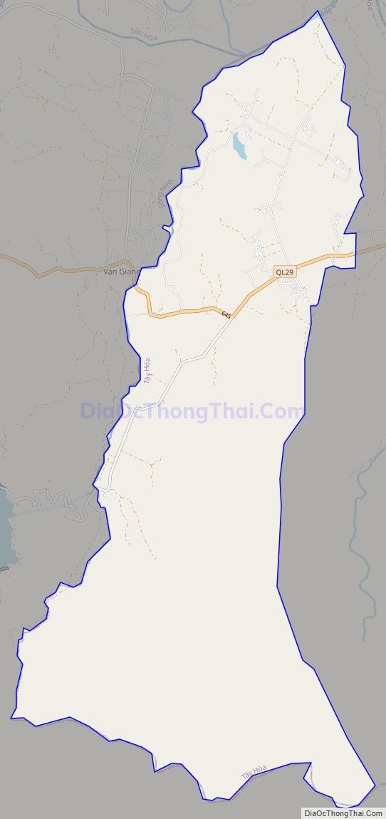 Bản đồ giao thông xã Sơn Thành Tây, huyện Tây Hòa