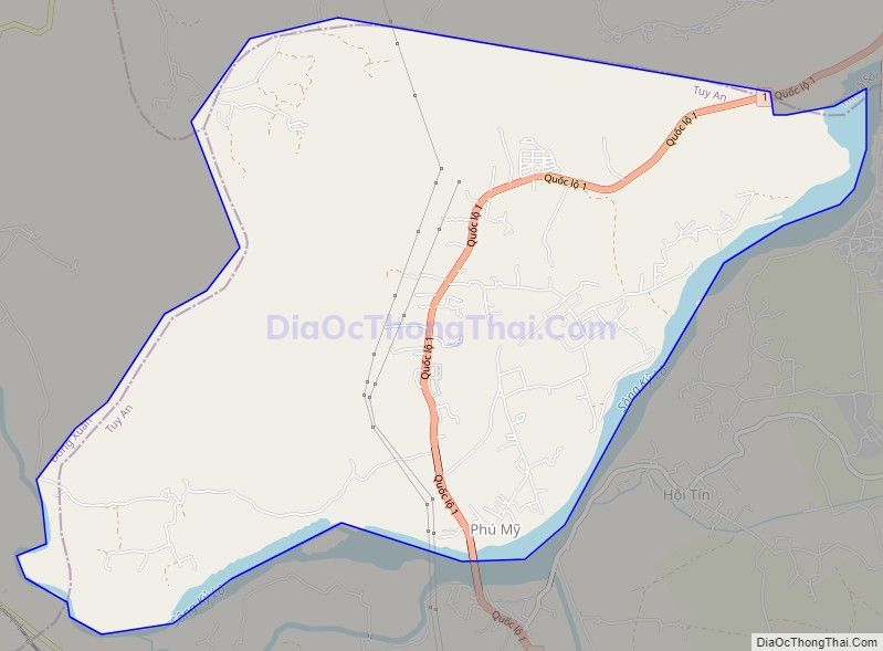 Bản đồ giao thông xã An Dân, huyện Tuy An