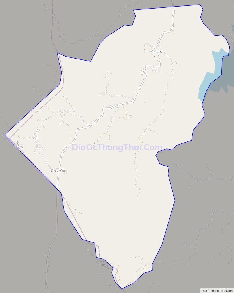 Bản đồ giao thông xã An Xuân, huyện Tuy An