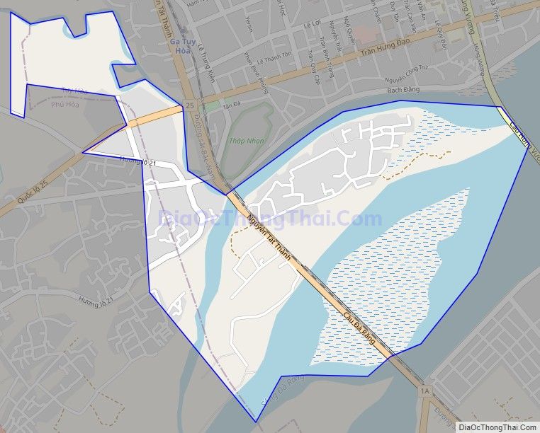Bản đồ giao thông xã Bình Ngọc, thành phố Tuy Hòa