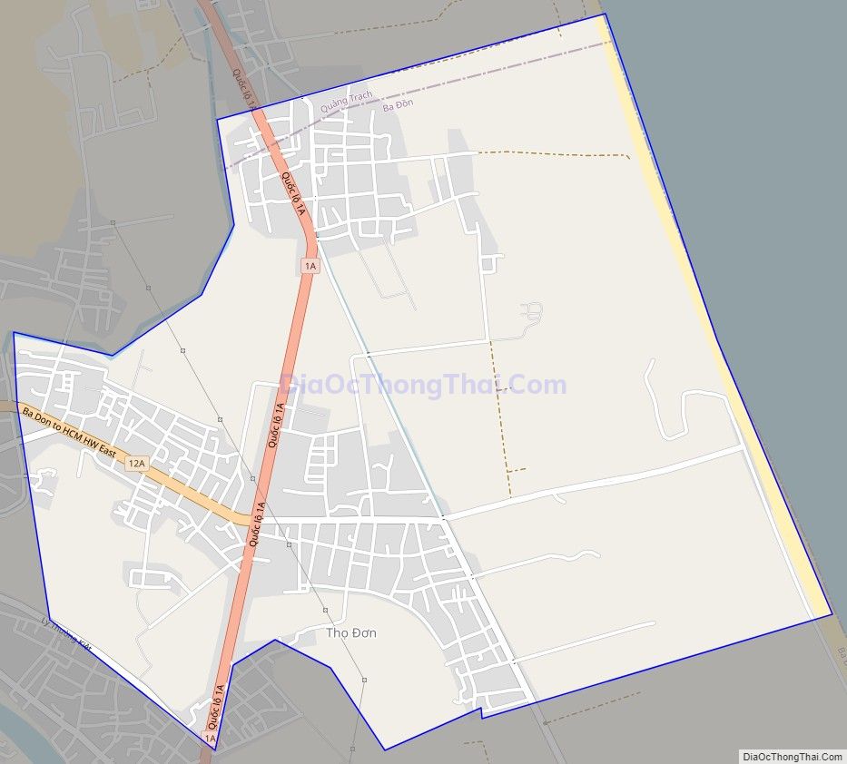 Bản đồ giao thông phường Quảng Thọ, thị xã Ba Đồn