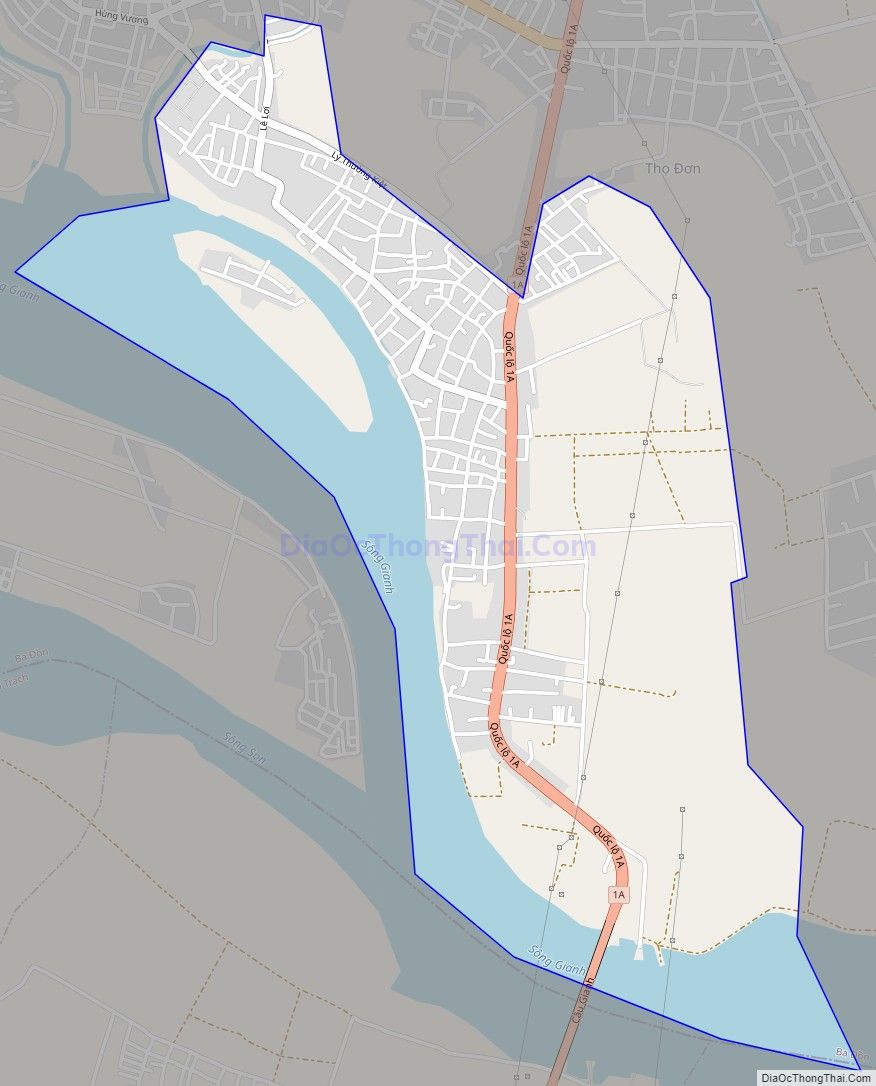 Bản đồ giao thông phường Quảng Thuận, thị xã Ba Đồn